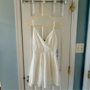 J for Justify Y2K White Eyelet Mini Dress